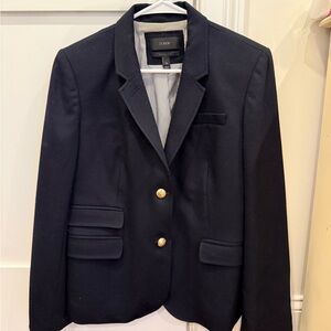 J. Crew Navy SchoolBoy Blazer with Brass Buttons